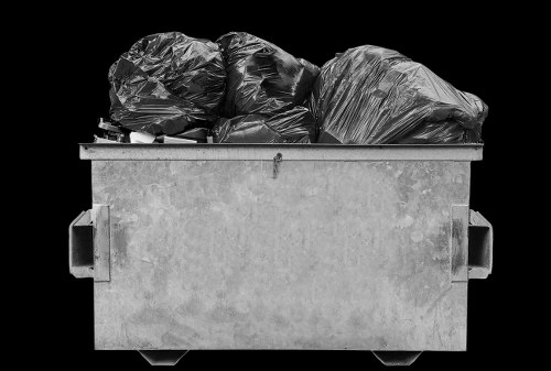 Maintained refuse collection vehicle being serviced